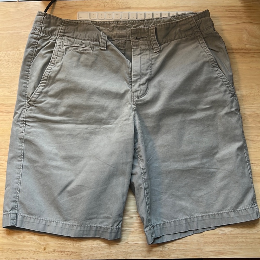 Gray shorts flat front